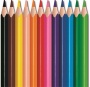 Színes ceruza készlet, háromszögletű, MAPED Mini Color`Peps Strong, 12 különböző szín
