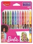 Filctoll készlet, 2,8 mm, kimosható, MAPED 'Barbie', 12 különböző szín