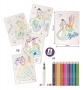 Akvarell festőkészlet, MAPED CREATIV Barbie Aqua Art - Maxi Set