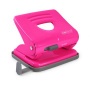 Lyukasztó, kétlyukú, 25 lap, fém, RAPESCO '825', pink
