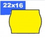 Árazószalag, 22x16 mm, BLITZ, sárga