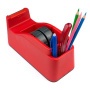 Csomagolószalag adagoló, asztali, csomagolószalaggal, SAX 729, piros