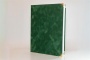 Oklevéltartó, A4, exkluzív, plüss, 4 fém sarokkal, zöld