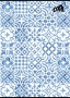 Füzet, tűzött, A4, kockás, 80 lap, COOL BY VICTORIA 'Mediterrain patterns'