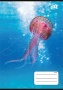 Füzet, tűzött, A5, kockás, 32 lap, COOL BY VICTORIA 'Ocean World', '27-32'