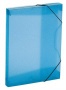 Gumis mappa, 30 mm, PP, A4, VIQUEL 'Coolbox', áttetsző  kék