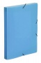 Gumis mappa, 30 mm, PP, A4, VIQUEL 'Coolbox', áttetsző kék