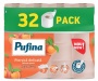 Toalettpapír, 3 rétegű, kistekercses, 32 tekercs, PUFINA 'Delicate Peach', barack illattal