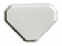 Önkiszolgáló tálca, háromszögletű, műanyag, éttermi, fehér-mákos, 47,5x34 cm