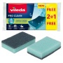 Mosogatószivacs, 2+1 db, VILEDA 'Pro Clean', kék