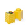 Tárolódoboz, szögletes, LEGO, sárga