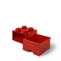Tárolódoboz, fiókos, LEGO Brick, piros