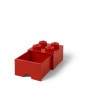 Tárolódoboz, fiókos, LEGO 'Brick', piros