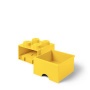 Tárolódoboz, fiókos, LEGO Brick, sárga