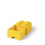 Tárolódoboz, fiókos, LEGO 'Brick', sárga