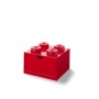 Tárolódoboz íróasztalra, fiókos, LEGO 'Brick 2x2', piros