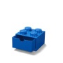 Tárolódoboz íróasztalra, fiókos, LEGO Brick 2x2, kék