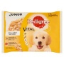 Kutyaeledel, alutasakos, 4x100 g, PEDIGREE 'Junior', csirke és rizs, marha és rizs