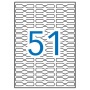 Etikett, 45x8 mm, eltávolítható, ékszerekhez, A5 hordozón, APLI, 765 etikett/csomag