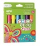 Tempera kréta készlet, APLI Kids 'Color Sticks Fluor', 6 fluoreszkáló szín