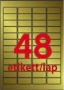 Etikett, lézernyomtatókhoz és fénymásológépekhez, 45,7x21,2 mm, APLI,  matt, arany színű, 960 etikett/csomag