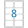 Etikett, 99,1x67,7 mm, poliészter, időjárásálló, kerekített sarkú, fehér, APLI, 160 etikett/csomag