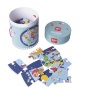 Puzzle, kör alakú, 48 darabos, APLI Kids Circular Puzzle, világtérkép