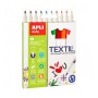 Textilfilc, 2,9 mm, APLI Kids 'Markers Textil', 10 különböző szín