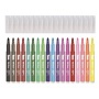 Filctoll készlet, 4,8 mm, kimosható, csillámos, APLI Kids Glitter, 18 különböző szín