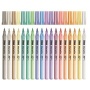Filctoll készlet, 3,6 mm, kimosható, metálfényű, APLI Kids Metallic, 18 különböző szín