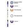 Textilfilc, 2,5-4,2 mm, kétvégű, APLI Kids Textile, 18 különböző szín