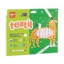Textilfilc, 2,5-4,2 mm, kétvégű, APLI Kids 'Textile', 18 különböző szín