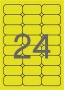 Apli etikett címke | 64x33,9 mm | kerekített sarkú | neon sárga | 480 etikett/csomag