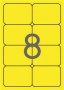 Apli etikett címke | 99,1x67,7 mm | kerekített sarkú | neon sárga | 160 etikett/csomag