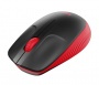Egér, vezeték nélküli, optikai, USB, LOGITECH, M190, piros