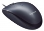 Egér, vezetékes, optikai, normál méret, USB, LOGITECH M90, sötétszürke
