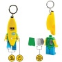 Kulcstartó, LED világítással, LEGO Banana Guy