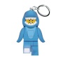 Kulcstartó, LED világítással, LEGO 'Shark Suit Guy'