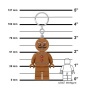 Kulcstartó, LED világítással, LEGO Gingerbread Man