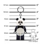 Kulcstartó, LED világítással, LEGO Panda Guy