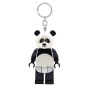 Kulcstartó, LED világítással, LEGO 'Panda Guy'