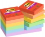 Öntapadó jegyzettömb, 48x48 mm, 12x90 lap, 3M POSTIT 'Super Sticky Playful', vegyes színek