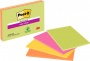 Öntapadó jegyzettömb, 152x101 mm, 4x45 lap, 3M POSTIT Super Sticky, vegyes színek