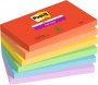 Öntapadó jegyzettömb, 76x127 mm, 6x90 lap, 3M POSTIT 'Super Sticky Playful', vegyes színek