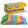 Öntapadó jegyzettömb csomag, Z, 76x76 mm, 16x90 lap, 3M POSTIT, Super Sticky, vegyes