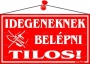 Információs tábla, 22,5x12,5 cm, 'Idegeneknek belépni tilos!', piros
