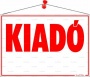 Információs tábla, 50x35 cm, 'Kiadó'