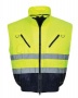 Munkavédelmi kabát, jól láthatósági, 3 az 1-ben, L méret  Hi-Vis, sárga-tengerészkék