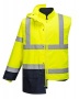 Munkavédelmi kabát, kéttónusú, 5 az 1-ben, XL méret 'Essential', sárga-tengerészkék