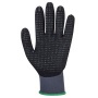 Védőkesztyű, nylon, nitrilhab, XL méret DermiFlex Ultra Plus, szürke-fekete